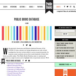 Public Books Database