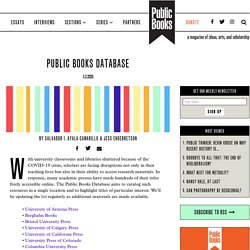 Public Books Database (Academic titles)