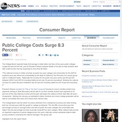 Public College Costs Surge 8.3 Percent