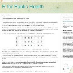 R for Public Health: Converting a dataset from wide to long