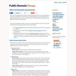 Find public domain books online