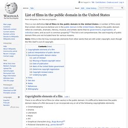 List of films in the public domain in the United States - Wikipedia
