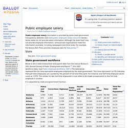 Public employee salary