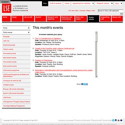 LSE Public Lectures and Events - Events search - Public events