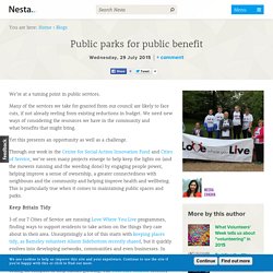 Public parks for public benefit