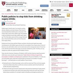 Public policies to stop kids from drinking sugary drinks