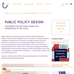 Le design des politiques publiques