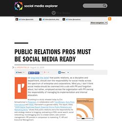 Public Relations Pros Must Know Social Media