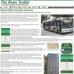 Rome Public Bus Services - A Guide To Using City Buses In Rome For The Visitor