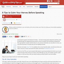 6 Tips to Calm Your Nerves Before Speaking