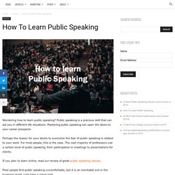 How To Learn Public Speaking - CoursesGuide.org