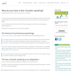Fear of public speaking explanation
