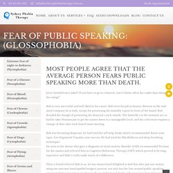 Fear Of Public Speaking (Glossophobia) in North Shore, Sydney