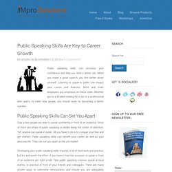 Public Speaking Skills Are Key to Career Growth