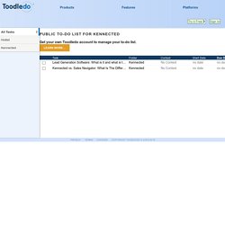 Public To-Do List for Kennected
