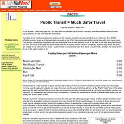 Public Transit = Much Safer Travel