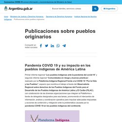 Publicaciones sobre pueblos originarios