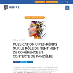 Publication UIPES-RÉFIPS sur le rôle du sentiment de cohérence en contexte de pandémie - RÉFIPS