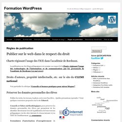 Règles de publication - Formation WordPressFormation WordPress