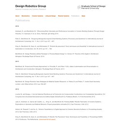 Publications - Design Robotics Group
