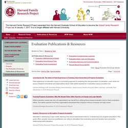 Publications & Resources / Evaluation