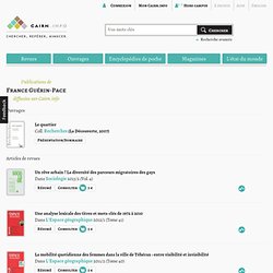 Publications de France Guérin-Pace sur Cairn.info