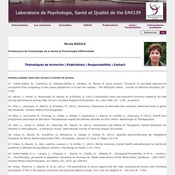 Publications_Rascle - Laboratoire de Psychologie, Santé et Qualité de Vie EA4139