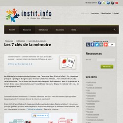 Les 7 clés de la mémoire - Publications pédagogiques - Les sites web conseillés par Instit.info