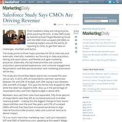 Publications Salesforce Study Says CMOs Are Driving Revenue 04/04/2014