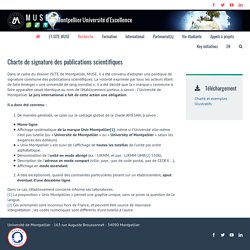 Charte de signature des publications scientifiques – Montpellier Université d’Excellence