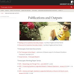 Publications and Outputs : Timescapes Archive