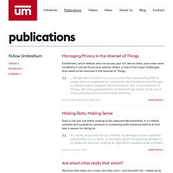 Publications - Umbrellium