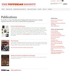 Publications - The Victorian Society