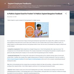 Is Publicis Sapient Good for Fresher? A Publicis Sapient Bangalore Feedback