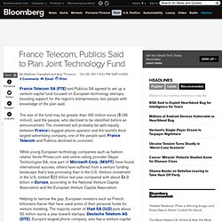 France Telecom, Publicis Said to Plan Joint Technology Fund