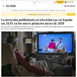 La inversión publicitaria en televisión cae en España un 24,5% en los nueve primeros meses de 2020