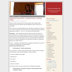 » Publicité en cours de FLE : niveaux A1 et A2 - La Poste (2004) - Véronique Gousseau