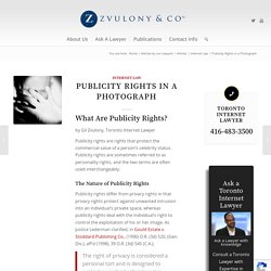 Publicity Rights in a Photograph – Zvulony & Co.
