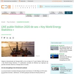 L’AIE publie l’édition 2020 de ses « Key World Energy Statistics »