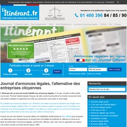 Publier une Annonce légale et solidaire