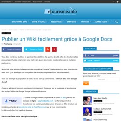 Publier un Wiki facilement grâce à Google Docs