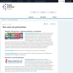 Santé publique France - Nos sites de prévention