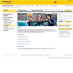 Covoiturage - Carsharing - PubliRide - CarPostal Suisse