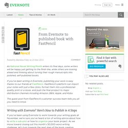 Publish a book from Evernote with FastPencil