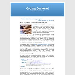 How to publish a web site with MSBuild - Coding Cockerel
