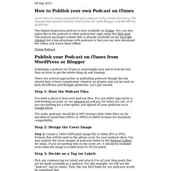 How to Publish your Podcast on iTunes from WordPress or Blogger