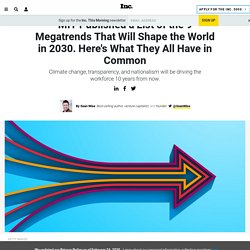 MIT Published a List of the 9 Megatrends That Will Shape the World in 2030. Here's What They All Have in Common