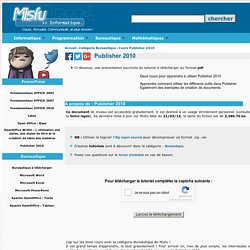 Publisher 2010 - Cours / Tutoriel Publisher 2010 en pdf - Misfu