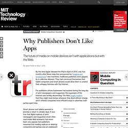 Why Publishers Don't Like Apps