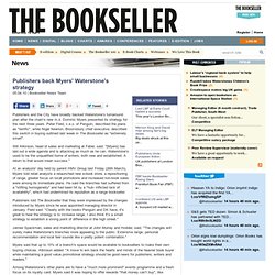 Publishers back Myers' Waterstone's strategy